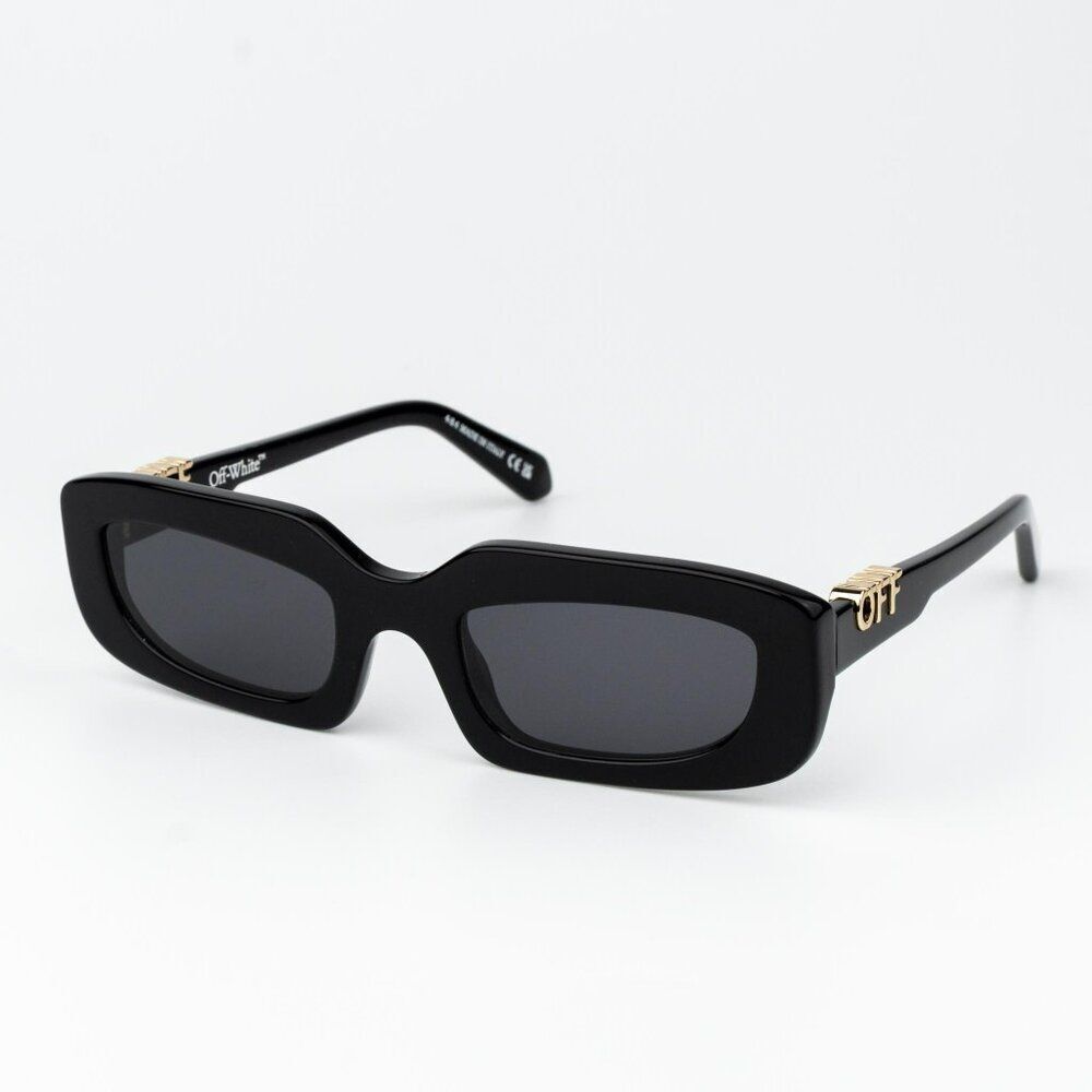 Off-White RENTON Women Sunglasses Black Grey Rectangle OERI13C RENTON 1007